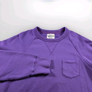 Todd Snyder X Champion Sweatshirt Mens Medium Purple Crewneck Pocket Preppy